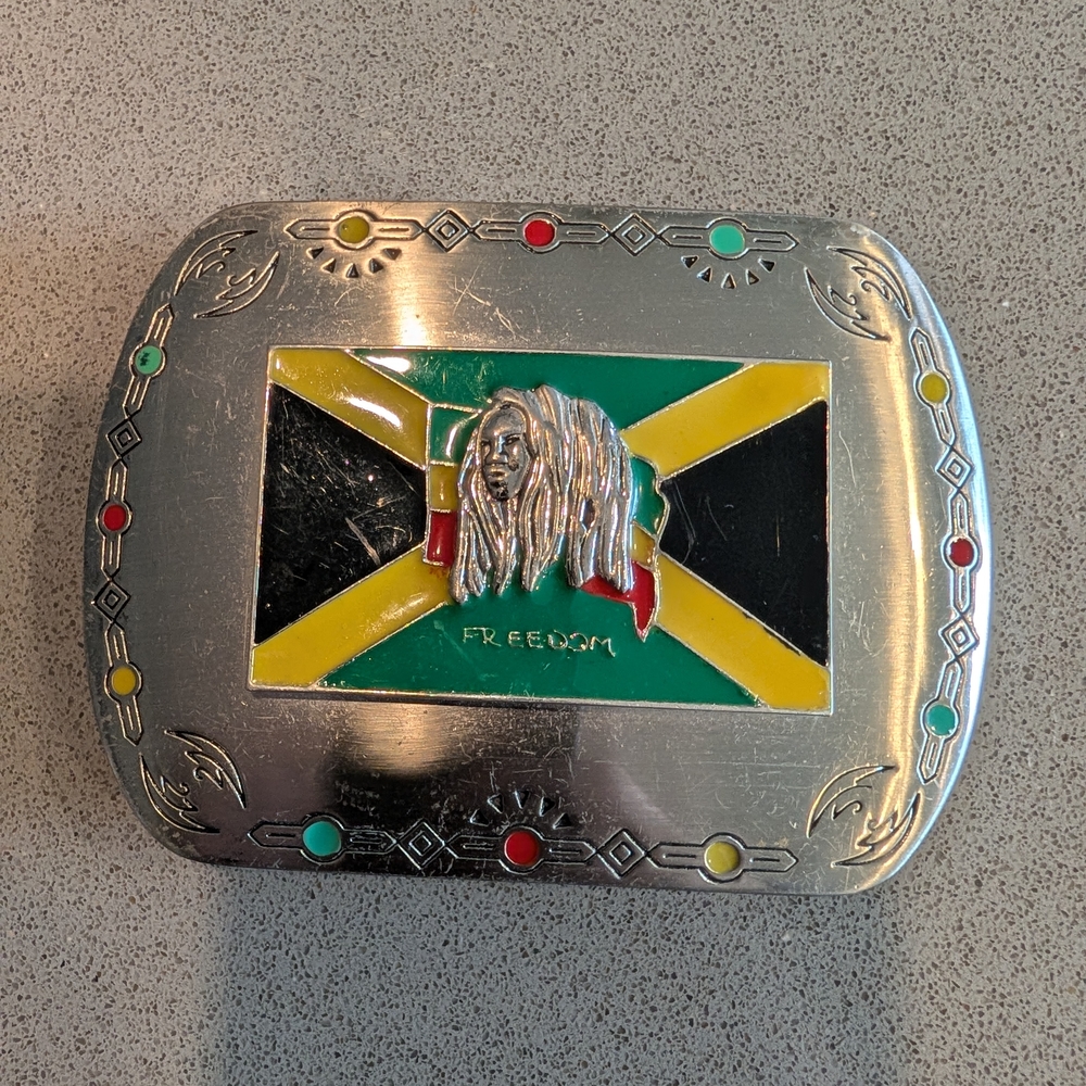 Bob Marley Rasta FREEDOM Decorative Belt Buckle